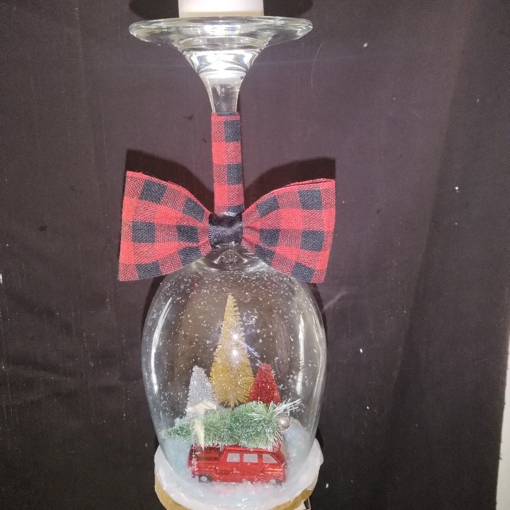Christmas globe/candle holder
